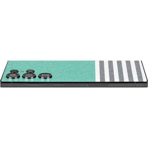 Teal and Grey Stripes Galaxy S24 Ultra Skin