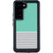 Teal and Grey Stripes Galaxy S24 Waterproof Case