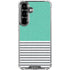 Teal and Grey Stripes Galaxy S26 Clear Case