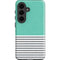 Teal and Grey Stripes Galaxy S26 Impact Case