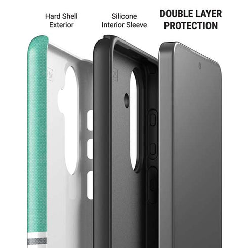 Teal and Grey Stripes Galaxy S26 Impact Case