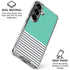 Teal and Grey Stripes Galaxy S26 Plus Clear Case