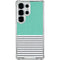 Teal and Grey Stripes Galaxy S26 Ultra Clear Case