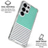 Teal and Grey Stripes Galaxy S26 Ultra Clear Case
