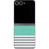 Teal and Grey Stripes Galaxy Z Flip6 Skin