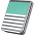 Teal and Grey Stripes Galaxy Z Flip6 Skin