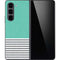 Teal and Grey Stripes Galaxy Z Fold5 5G Skin