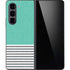 Teal and Grey Stripes Galaxy Z Fold5 5G Skin