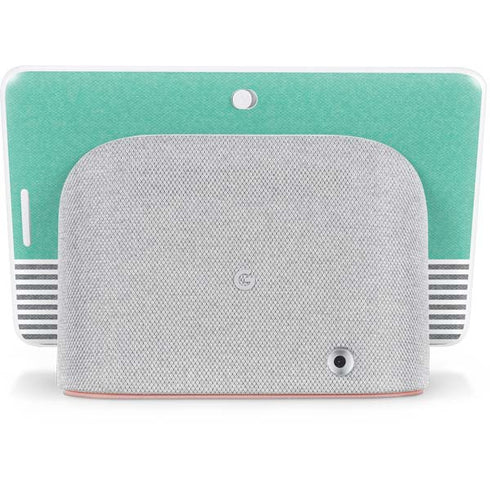 Teal and Grey Stripes Google Home Hub Skin