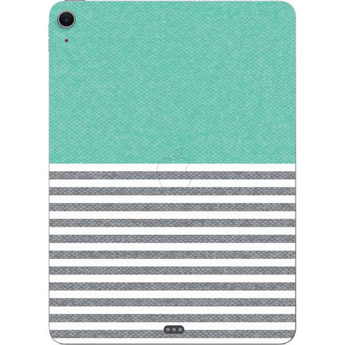 Teal and Grey Stripes Apple iPad Air Skin