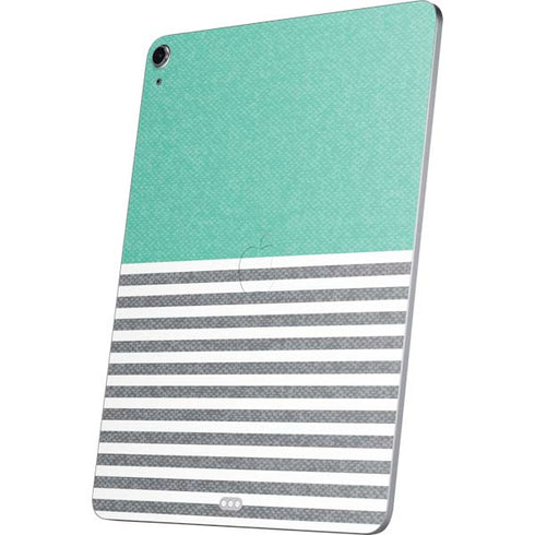 Teal and Grey Stripes Apple iPad Air Skin