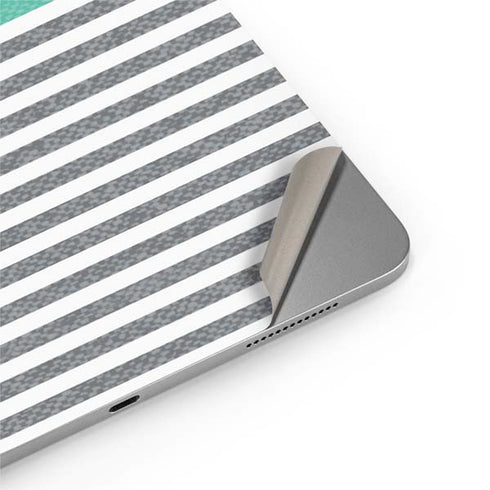 Teal and Grey Stripes Apple iPad Air Skin
