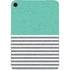 Teal and Grey Stripes Apple iPad Mini Skin