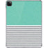 Teal and Grey Stripes iPad Pro 11in (2024) Clear Case