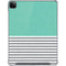 Teal and Grey Stripes iPad Cases
