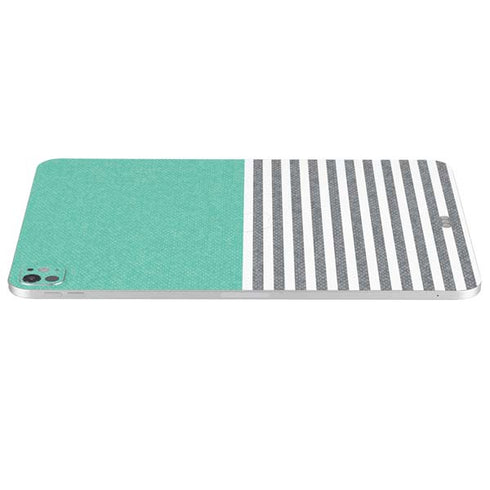Teal and Grey Stripes iPad Pro 13in M4 (2024) Skin