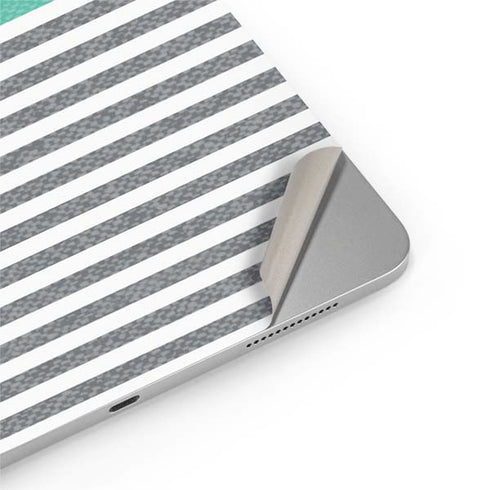Teal and Grey Stripes iPad Pro 13in M4 (2024) Skin