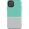Teal and Grey Stripes iPhone Cases
