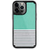 Teal and Grey Stripes iPhone Cases