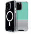 Teal and Grey Stripes iPhone Cases
