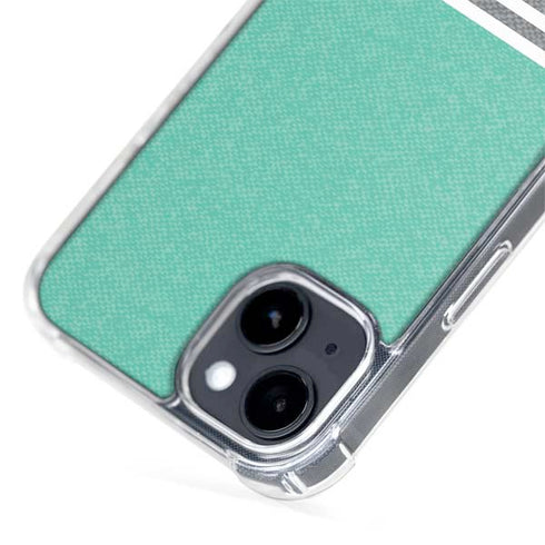 Teal and Grey Stripes iPhone 14 MagSafe Case