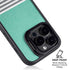 Teal and Grey Stripes iPhone 14 Pro Kickstand Case