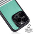 Teal and Grey Stripes iPhone 14 Pro Max Kickstand Case