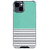 Teal and Grey Stripes iPhone 15 Clear Case