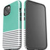 Teal and Grey Stripes iPhone 15 Impact Case