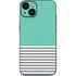 Teal and Grey Stripes iPhone 15 Skin