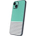 Teal and Grey Stripes iPhone 15 Skin