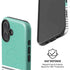 Teal and Grey Stripes iPhone 16 Magsafe Impact Case