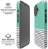 Teal and Grey Stripes iPhone 16 Magsafe Impact Case