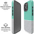 Teal and Grey Stripes iPhone 16 Pro Magsafe Impact Case