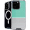 Teal and Grey Stripes iPhone 16 Pro Max MagSafe Case