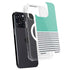 Teal and Grey Stripes iPhone 16 Pro Max MagSafe Case