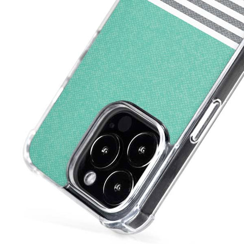 Teal and Grey Stripes iPhone 16 Pro Max MagSafe Case