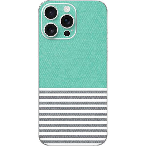 Teal and Grey Stripes iPhone 16 Pro Max Skin
