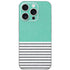 Teal and Grey Stripes iPhone 16 Pro Skin