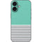 Teal and Grey Stripes iPhone 16 Skin
