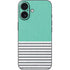 Teal and Grey Stripes iPhone 16 Skin