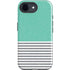 Teal and Grey Stripes iPhone 16e Impact Case