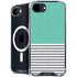 Teal and Grey Stripes iPhone 16e MagSafe Case