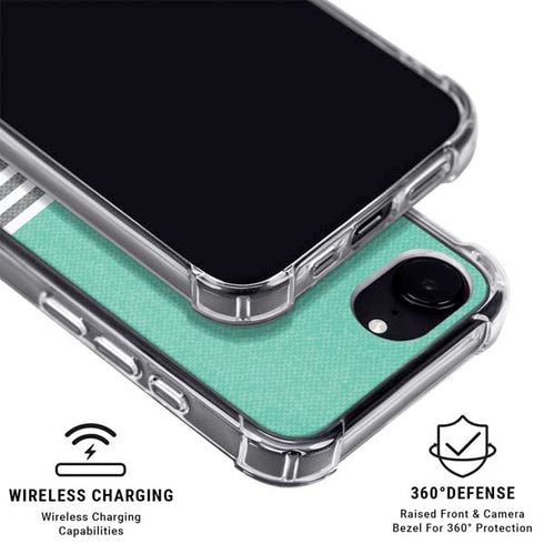 Teal and Grey Stripes iPhone 16e MagSafe Case