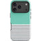 Teal and Grey Stripes iPhone 18 Pro Impact Case