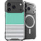 Teal and Grey Stripes iPhone 18 Pro MagSafe Case