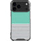 Teal and Grey Stripes iPhone 18 Pro Max Clear Case
