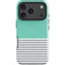 Teal and Grey Stripes iPhone 18 Pro Max Impact Case