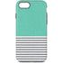Teal and Grey Stripes iPhone Cases