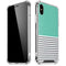 Teal and Grey Stripes iPhone X/XS Clear Case